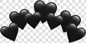  heart  crown  heartcrown  black  blackheart  blackcrown   Heart  HD Png Download