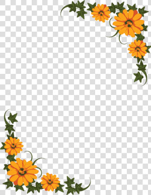 Flower Borders And Frames Clipart   Front Page Design Flowers  HD Png Download