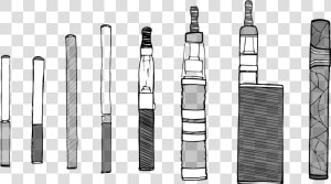 E Cigarettes Black And White  HD Png Download