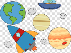 Transparent Cartoon Planet Png   Outer Space Clipart  Png Download