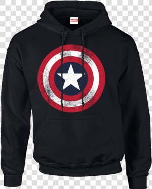 Marvel Avengers Assemble Captain America Distressed   Captain America Hoodie  HD Png Download