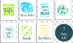 Earth Day Clip Art Set And Posters Example Image   Graphic Design  HD Png Download