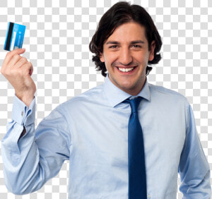 Man Holding Credit Card Png Image   Credit Card Man Png  Transparent Png