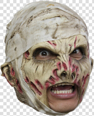 Mummy Mask Deluxe Open Mouth Mask   Open Mouth Scary Mask  HD Png Download