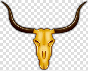 Cattle Antelope Horn Bone Clip Art   Bull  HD Png Download