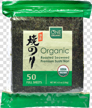 One Organic Sushi Nori Premium Roasted Organic Seaweed   Organic Nori  HD Png Download