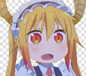 Transparent Surprise Face Png   Dragon Maid Tohru Face  Png Download