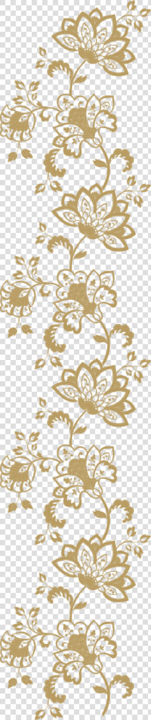  golden  gold  borders  border  frames  frame  floral   Golden Lace Sticker  HD Png Download