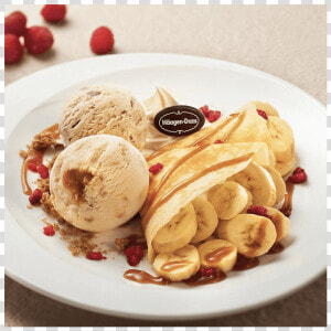 Banana Caramel Crepe Ndr   Haagen Dazs Banana Caramel Crepe Calories  HD Png Download