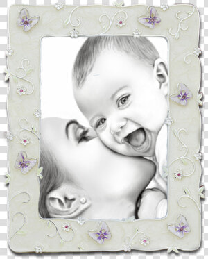 Pencil Sketches Of Mother And Baby  HD Png Download