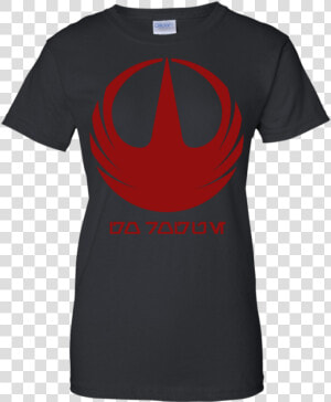 Rogue One Red Logo Ladies Custom 100  Cotton T shirt   T shirt  HD Png Download