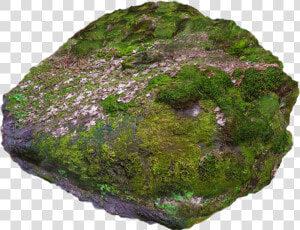 Rock With Moss Png   Png Download   Mossy Rock 3d Model  Transparent Png