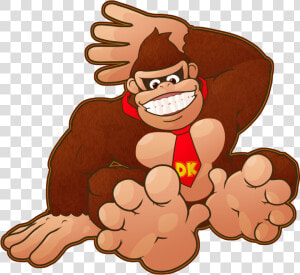 Donkey Kong Returns   Donkey Kong Feet  amp  Diddy Kong Feet  HD Png Download