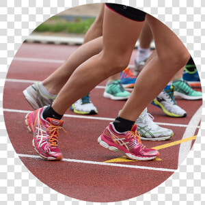 A Group Of Runners Prepare For A Race   Sports  HD Png Download