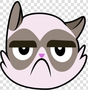 Grumpy Cat Face Vector   Cartoon Cat Face Angry  HD Png Download