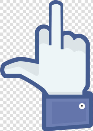 Facebook Piss Off Icon By Fearoftheblackwolf On   Blue Facebook Middle Finger  HD Png Download