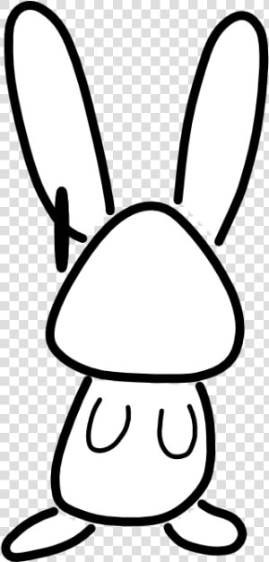 Rabbit Black And White Bunny Black And White Rabbit   Bunny Clipart  HD Png Download