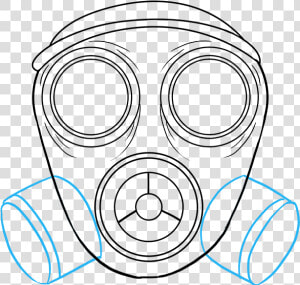 How To Draw Gas Mask   Easy Gas Mask Drawings  HD Png Download