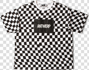 Facetasm T Shirts Checker Flag Big Tee X Vier White   Black And White Checkerboard Shirt  HD Png Download