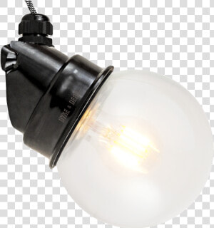 Angled Industrial Bakelite Wall Light Clear Globe   Light  HD Png Download