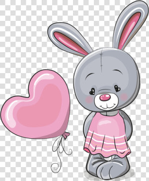 Cute Little Illustration Bunny Vector Rabbit Cuteness   Cute Rabbit Png Vector  Transparent Png