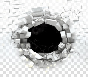  hole  brickwall  portal  broken  bricks  effects  effect   Hole In Wall Transparent  HD Png Download