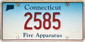 Connecticut License Plate Fire Apparatus  HD Png Download