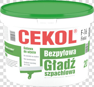 Cekol F 16 Finisz   Cekol Bezpyłowa Gładź Szpachlowa Gs 250 20 Kg  HD Png Download