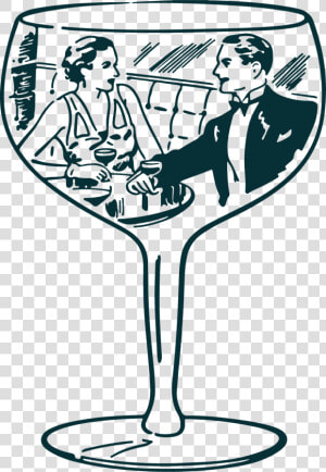 Wine Glass Clipart   Png Download   Pareja Dentro De Una Copa  Transparent Png