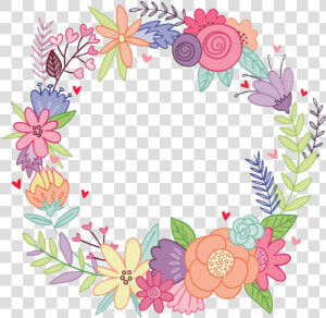 Corona De Flores Png   Circulo De Flores Dibujo  Transparent Png