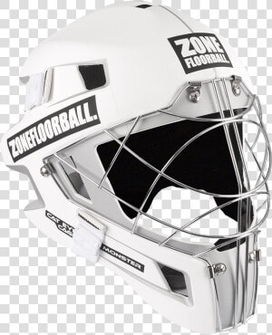 Zone Monster Cat Eye Cage White black Goalie Helmet   White Cat Eye Hockey  HD Png Download