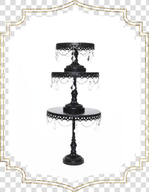 Shop preview Black Round Chandelier Cake Stand   Shelf  HD Png Download