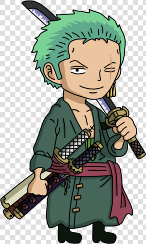 Download Roronoa Zoro New World Clipart   One Piece Zoro Chibi Png  Transparent Png