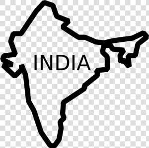 India Map Png Image   India Clipart Black And White  Transparent Png