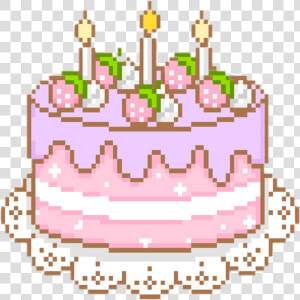 Birthday Cake Gif Clip Art   Pixel Birthday Cake Gif  HD Png Download