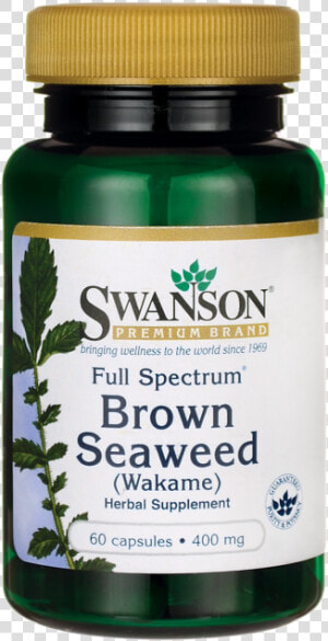 Swanson Full Spectrum Brown Seaweed 400 Mg 60 Caps   Black Sesame Oil  HD Png Download