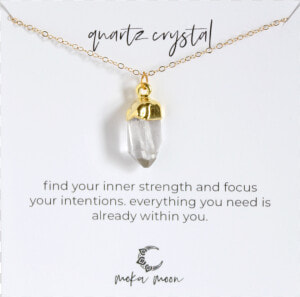 Raw Quartz Crystal Gold Necklace Data zoom   cdn   Locket  HD Png Download