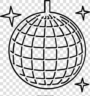 Disco Ball Coloring Page   Disco Ball Easy Drawing  HD Png Download