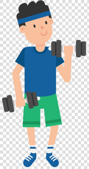 Clip Art File Man Lifting Dumbbells   Cartoon Person Lifting Weights  HD Png Download