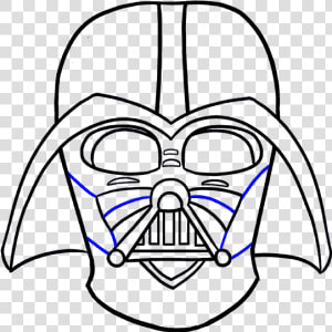 Darth Vader Dart Clipart Png   Darth Vader Mask Drawing  Transparent Png