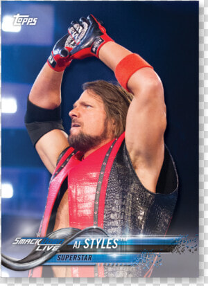 2018 Topps Wwe Aj Styles Base Poster   Aj Styles Wwe 2018  HD Png Download