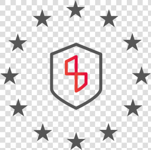 Privacy Shield With Stars Around   European Union  HD Png Download