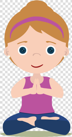 Girl Meditating Clipart Png  Transparent Png