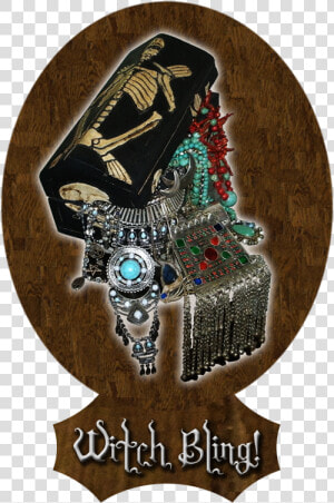 Witchy Jewelry Spilling Out From A Treasure Chest Carved   Illustration  HD Png Download