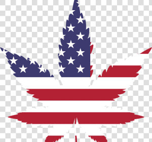 Marlboro And Budweiser Getting Into Marijuana May Bring   Cannabis Leaf Usa Flag  HD Png Download