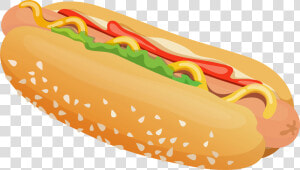 Hot Dog Clipart Fast Food   Transparent Background Hot Dog Clipart  HD Png Download