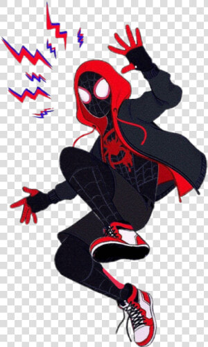  spiderman  spiderverse  miles  milesmorales   Spider Man Into The Spider Verse Clipart  HD Png Download