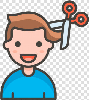 Man Getting Haircut Emoji   Corte De Cabelo Icon  HD Png Download