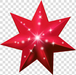 Star Clipart Red Graphic Freeuse Stock Red Star Deco   Red Christmas Star Clip Art  HD Png Download