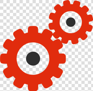 File   Red Silhouette   Gears   Svg   Red Gear Icon   Red Gear Icon  HD Png Download